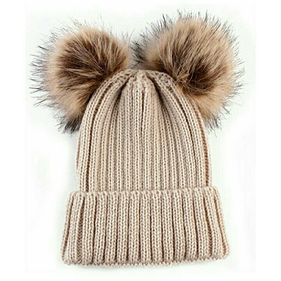 2pc mother and daughter pom pom beanie - Picture 4 of 4